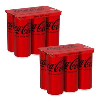 Pack 2x Coca-Cola Zero Zuccheri 6 Lattine 330ml