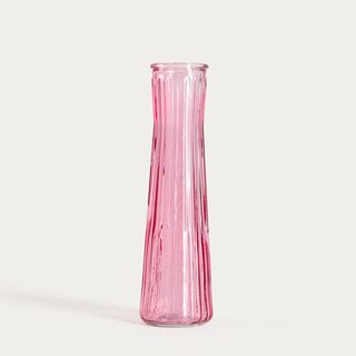 Wazon | AMILY | szklany różowy | 6,5x23 cm | 752872