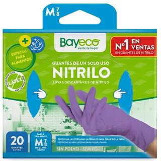 Guantes De Nitrilo Talla M Bayeco, Caja 20 Uds. (25329491)