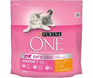 Pienso Para Gatos Completo Junior Rico en Pollo Purina One 1,5 Kg.