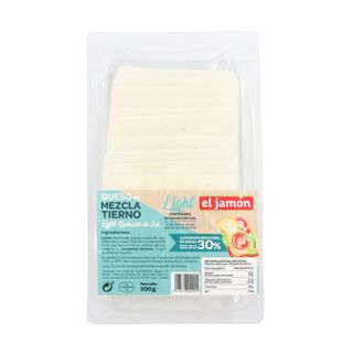 EL JAMÓN Queso Tierno Light Reducido Sal Lonchas, 200G