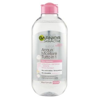 Garnier Acqua Micellare Tutto in 1 Struccante viso, occhi e labbra per pelli sensibili, 400 ml