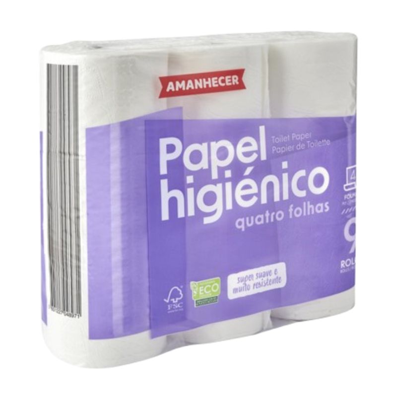 Amanhecer Papel Higiénico Branco 9 Rolos
