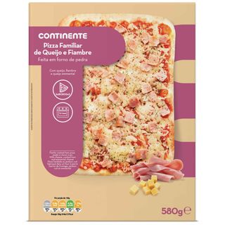 Pizza Familiar de Fiambre e Queijo Continente (emb. 580 gr)