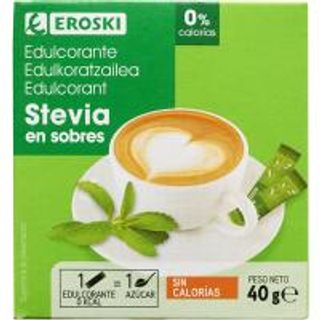 Edulcorante Stevia Eroski Caja 40 Uds. (23105943)