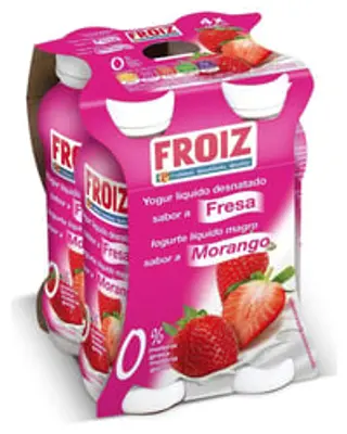Iogurte Froiz líquido 0% morango 4x158 g