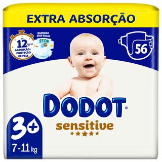 Fraldas Sensitive 7-11kg T3 Dodot (emb. 56 un)