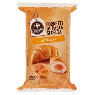 Carrefour Original Cornetti di Pasta Sfoglia all'Albicocca 6 x 50 g