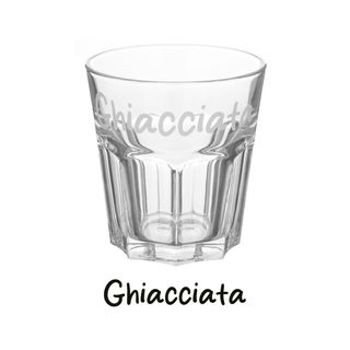 Bicchiere acqua vetro scritta - Ghiacciata 290 ml