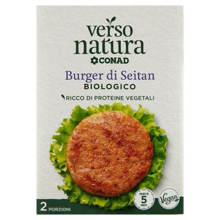 CONAD VERSO NATURA Burger di Seitan Biologico 2 x 90 g - 8003160044916