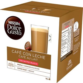 DOLCE GUSTO Café Descafeinado Con Leche 16 Cápsulas