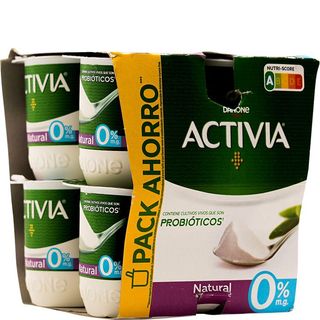 ACTIVIA Yogur Bífidus Natural Probiótico 0% 8X125 G