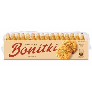 Bonitki Ciastka owsiane z sezamem, 210 g