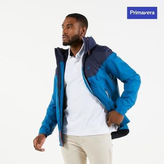 Chaqueta impermeable cortavientos lluvia vela Hombre Sailing 100 azul.2XL Azul
