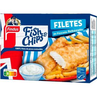 Filete de pescado rebozado Fish&Chips FINDUS, caja 240 g (26751818)