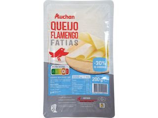 QUEIJO FLAMENGO AUCHAN:LIGHT FATIAS 200 G #