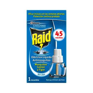 Insecticida Electrico Recambio 45 Noches Raid 1 Ud (5000204093148)