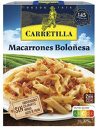 Macarrones Boloñesa Carretilla 250 Gr.