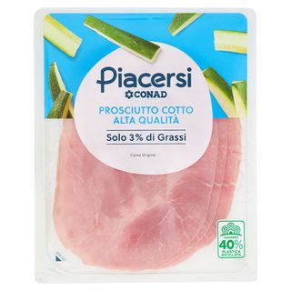 PIACERSI CONAD Prosciutto Cotto Alta Qualità 100 g - 8003170035225