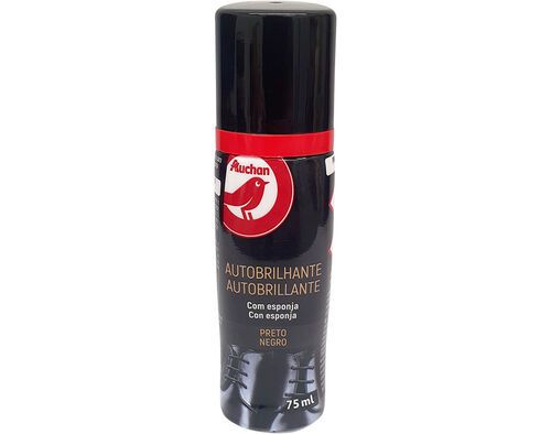 AUTOBRILHANTE CALÇADO AUCHAN C/ESPONJA PRETO 75ML