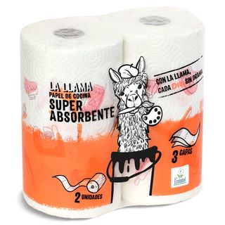 Papel De Cocina Decorado 3 Capas La Llama Dia Bolsa 2 Unidades