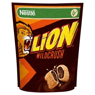 Nestlé Lion WildCrush Chrupiące płatki z nadzieniem o smaku karmelowo-czekoladowym 350 g