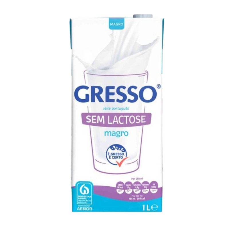 Gresso Leite Magro sem Lactose 1L