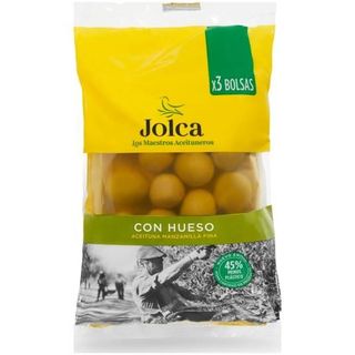 Jolca Aceitunas Manzanilla Con Hueso, 3X65G