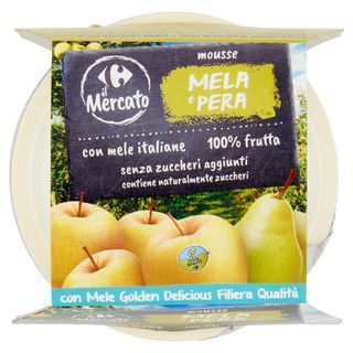 Carrefour il Mercato mousse Mela e Pera 2 x 100 g