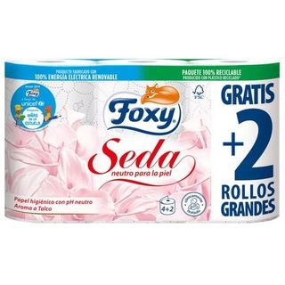 Papel Higiénico Foxy Seda 3 Capas 4+2 Rollos