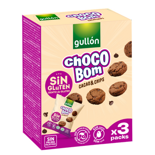 Chocobom mini cacao sin gluten GULLÓN, caja 120 g