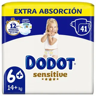 Pañal Sensitive Extra Dodot Talla 6+14Kg. 44 Uds
