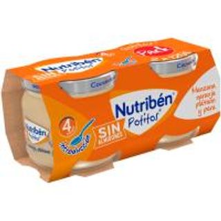 Potito De Manz.-Naranja-Plátano-Melocotón Nutriben, Pack 2X120 G (23078298)