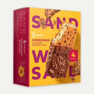 Sandwich Super Cookie Vainilla 4U 600Ml