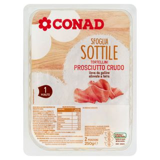 CONAD Tortellini Prosciutto Crudo Sfoglia Sottile 250 g - 8003170003620