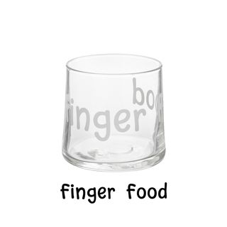 Coppetta vetro scritta Finger food - 220 ml