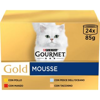 Gourmet gold mousse cat lattina multipack 24x85g mix carne e pesce