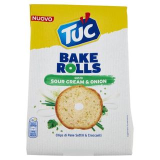 Tuc Bake Rolls, Chips Di Pane Sottile E Croncante Al Gusto Panna Acida E Cipolla 150 G - 150100