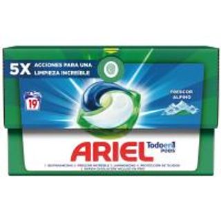 Detergente en cápsula ARIEL ALPES, caja 19 dosis (26672584)