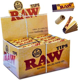 Raw Filtro Carton Tips Natural 50 unidades