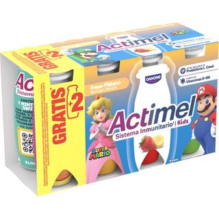 Actimel Fresa Platano, Pack 8X100Gr 600 G