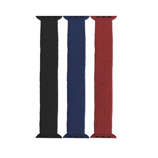 Set 3 Correas Friendly Nylon Stretch Negro/Azul/Rojo Para Apple Watch 45 Mm (8436589914773)