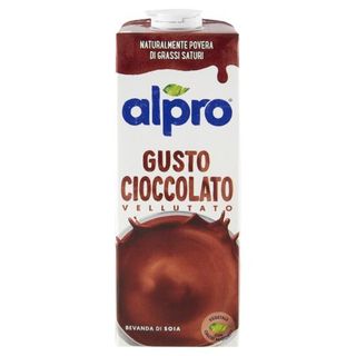 alpro Cioccolato, Bevanda alla Soia, 100% vegetale con vitamine B2, B12, D 1 Litro.