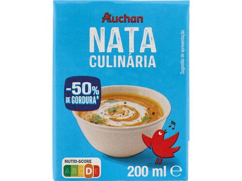 NATAS AUCHAN UHT CULINÁRIA LIGHT 200ML