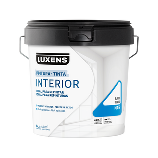 Tinta interior mate 4L branco Luxens Basic Paredes e Tetos