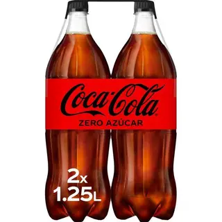 Refresco De Cola Sin Azúcar Coca Cola, Pack 2X1,25 Litros
