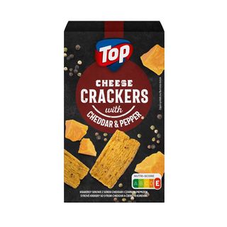 Top Krakersy serowe z cheddarem i pieprzem 60 g