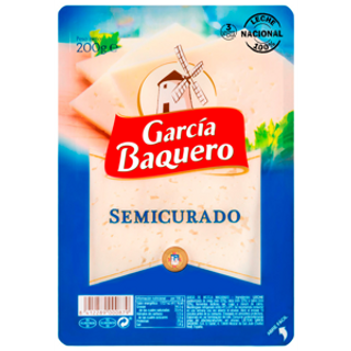 Queso Semicurado Lonchas Garcia Baquero 200Gr.