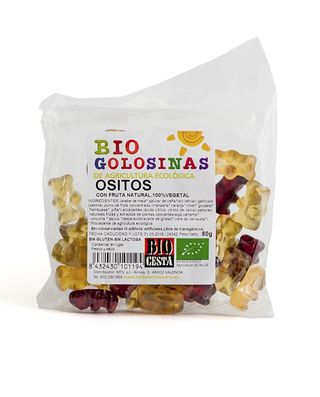 Golosinas de Ositos con frutas 80g Bio Cesta