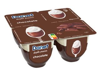 SOBREMESA DANETTE LÁCTEA CHOCOLATE E CHANTILLY 4X100G